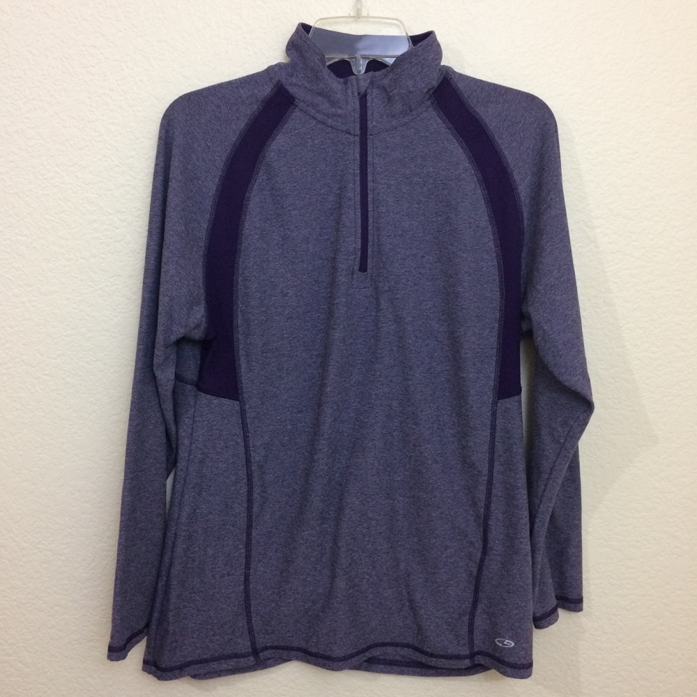 Champion 1/4 zip Long Sleeve Workout Top Ruffle - Picture 4 of 8